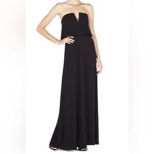 BCBG Alyse Deep V Strapless Maxi